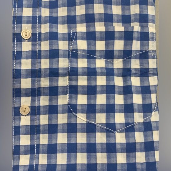 Faconnable ~ Long Sleeve Button-Down Shirt in Blue/White Check Size M - Picture 8 of 12